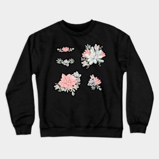 Succulent Flower Arrangement Sticker Set Crewneck Sweatshirt